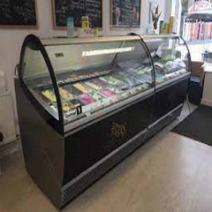 Air Cooling Ice Cream Freezer Counter Showcase Ice Cream Fridge Gelato Popsicle Cooler