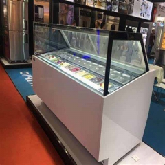 Commercial Table Top Gelato Display Fridge Ice Cream Freezer Free Standing Ice Cream Chiller Showcase