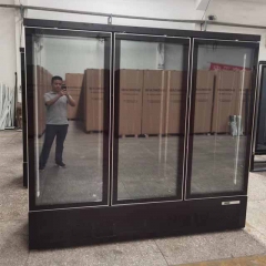 Large Capacity Retail Upright Glass Door Freezer Beverage Showcase Cooler Insulated Commercial Beverage Refrigerator
