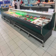 CE Personalized Open Top Supermarket Freezer Horizontal Fish Meat Open Display Fridge Fresh Meat Frozen Chiller