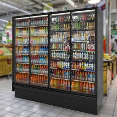 Cold Drink Display Refrigerator Glass Door Display Freezer Vertical Display Cabinet Fridge