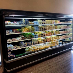 Open Air Curtain Refrigerator Grocery Open Display Cooler Vertical Open Beverage Freezer