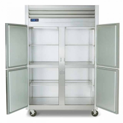 Four Doors Kitchen Fridge Kitchen Used Steel Freezer Upright Kitchen Refrigeration Cooler