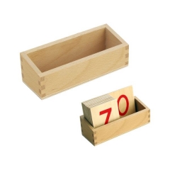 Montessori material educativo juguete impreso números con caja para barras de número