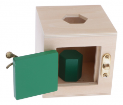 Wooden Montessori Practical Material Little Lock Box Kids Educational Toy Gift