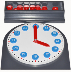 Reloj de materiales de matemáticas Montessori con manos móviles para el juguete de aprendizaje preescolar temprano