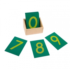 Números de papel de lija con caja montessori educación preescolar