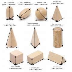 Holz Montessori Spielzeug Solide Figuren Geometrie Miniatur Set in Geheimnis Tasche Mathematik Pädagogisches Vorschule Lernen Spielzeug für Kinder Kinder