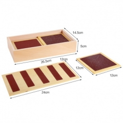 Montessori Rough and Smooth Boards Sensorial Board Touch Sensory Montessori Tactile Board for Kids Graded Sand Tablets Montessori Toys for Toddlers
