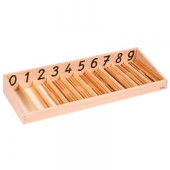 Materiales Montessori, juguetes de madera para jardín de infantes, caja de spindle de impresión, material de madera Montessori para preescolar