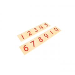 蒙台梭利材料教育玩具印刷数字，带数字棒盒