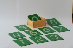 Sandpaper numbers with box montessori education preschool teaching