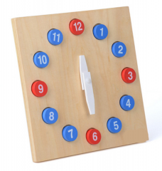 Horloge de matériaux mathématiques Montessori avec mains mobiles pour jouets d'apprentissage préscolaire