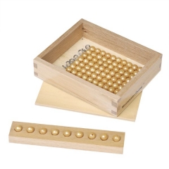 Bead Bars Ten Board Child Toy Wood Montessori Educational Materials Long Beads With Box