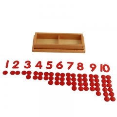 Math Games Educational Cut-out Numeral And Counters montessori