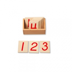 Montessori material educativo juguete impreso números con caja para barras de número