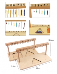 Enseigner les chiffres 1-20 cintre et perles de couleur escaliers en bois Math Jouets enfants Montessori jouets
