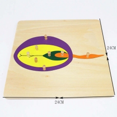 Baby Educational Montessori Material Wooden Jigsaw Puzzle Seed Puzzle Kids Toy Play Fun