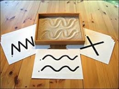 Puzzle d'apprentissage de l'écriture pour enfants, bac à sable pour l'écriture et la peinture de la petite enfance jouets Montessori aide à l'enseignement bac à sable