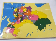 Wooden China Map Panel Floor Puzzle Montessori Cultural Science Teaching Tools Kindergarten Early Learning