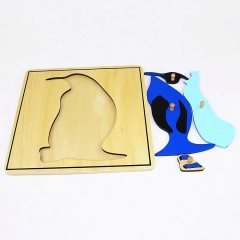 Montessori Materials Educational Tools Animal Pnguin Puzzle Preschool Early Montessori Toys for Toddlers