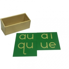 Alphabet Brief Schleifpapier Doppel Buchstaben Cursive mit Box