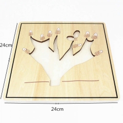 婴儿教育蒙特梭利材料木制拼图根拼图儿童玩具玩得开心