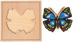 蒙特梭利材料教育工具昆虫蝴蝶拼图学前早期蒙特梭利幼儿玩具