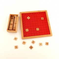 Pythagoras Board Beech Numbers Mathematics Material Educational Wooden Kids Baby Montessori