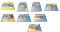 Panel de mapa de madera de América del Norte, rompecabezas de piso Montessori, herramientas de enseñanza de ciencias culturales, aprendizaje temprano para jardín de infantes