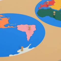 Painel de madeira mapa do mundo quebra-cabeça Montessori ferramentas de ensino de ciência cultural jardim de infância aprendizagem precoce