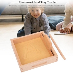 Escrita infantil quebra-cabeça de aprendizagem, caixa de areia de raspagem, brinquedos de escrita e pintura na primeira infância, caixa de areia de auxílio de ensino Montessori