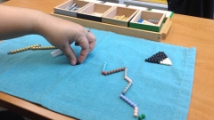 Nouvelle conception de perles en bois de qualité supérieure jouets éducatifs soustraction serpent jeu