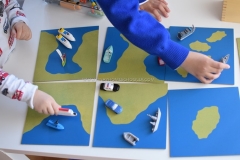 モンテッソーリ土地と水の形のカードセットモンテッソーリ地理学学習カード幼児教育モンテッソーリ材料