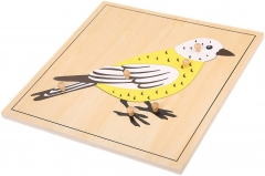 Materiales Montessori Herramientas Educativas Animal Bird Puzzle Preescolar Early Montessori Juguetes para niños pequeños