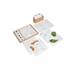 Montessori Material Botany Puzzle Conjunto de atividades de aprendizagem brinquedos educativos para crianças