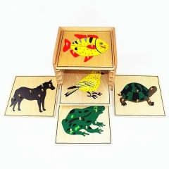 Montessori Matériaux Outils éducatifs Animal Turtle Puzzle Jouets Montessori préscolaires pour les tout-petits