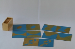 Montessori Jeu de cartes de formes des terres et de l'eau Cartes d'apprentissage Montessori Cartes d'apprentissage de la petite enfance Matériel Montessori