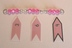 Matériel de mathématiques Montessori pour les enfants d'âge préscolaire Flèches imprimées pour chaînes de perles courtes