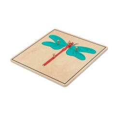 蒙特梭利材料教育工具昆虫蜻蜓拼图学前早期蒙特梭利幼儿玩具
