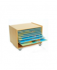 Montessori Material Geography Classroom Map Cabinet for 8 puzzle maps