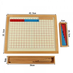 Matériel Montessori Panneau de bande d'addition et planche de soustraction Matériel éducatif de jouets en bois montessori