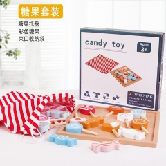 Продажа тележки конфеты деревянная детская игрушка попкорн кухонные принадлежности