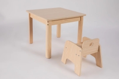 Mesa y sillas de madera para niños de alta calidad para guarderías de jardín de infantes, muebles preescolares