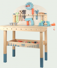 Juguetes de madera para niños, mesa de herramientas multifuncional para educación multifuncional para jardín de infantes, juego de juegos de intercambio interactivo, juguetes educativos
