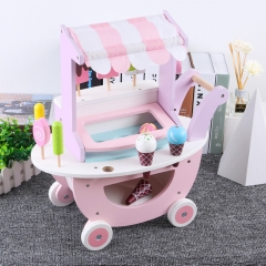 Mini Ice Cream Truck Cosplay Pretend Play Wooden Play Kitchen Set