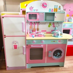 子供の台所のおもちゃのふりをするゲーム料理ゲーム木制の台所のおもちゃ