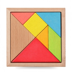 Tangram puzzle Kinder Pädagogisches Spielzeug Bunte Holz Gehirn Training Geometrie Tangram Puzzle