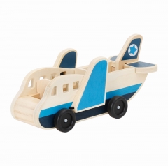 Hot Sale Wooden Model Airplane Toys Cheap Educational Child 3D Wooden Transport Baby Kids Toys