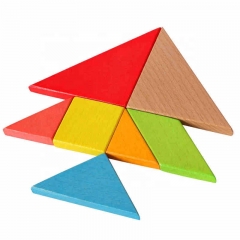 Tangram головоломка Children Educational Toy Colorful Wooden Brain Training Geometry Tangram Puzzle